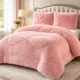 thumbnail image 1 of Plumon De Invierno Peludos Con Chiporro 2 Plazas Rosado Peludo, 1 of 1