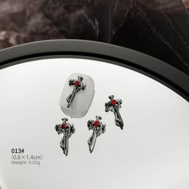 Personalized Nail Art Accessories Not Easy To Break Alloy Nail Art Crow Heart Cross Health & Beauty Cross Nail Art Jewelry