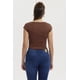thumbnail image 3 of Polera Mujer Escote Corazón Rib Café, 3 of 4