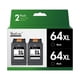 thumbnail image 1 of Cartucho de tinta Valuetoner remanufacturado HP 64XL negro x2, 1 of 8