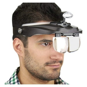 Invencible.Cl⭐⭐⭐⭐⭐ - Lupa De Cabeza Visera Luz Led + 4 Lupas Nb75