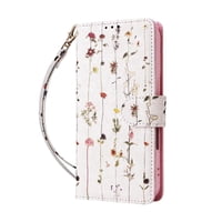 Foxdock Funda Tipo Cartera Floral Para Iphone 15 Pro Max ,Funda Con Tapa De Cuero Pu, Protección Antigolpes Con Ranuras Para Tarjetas Y Soporte