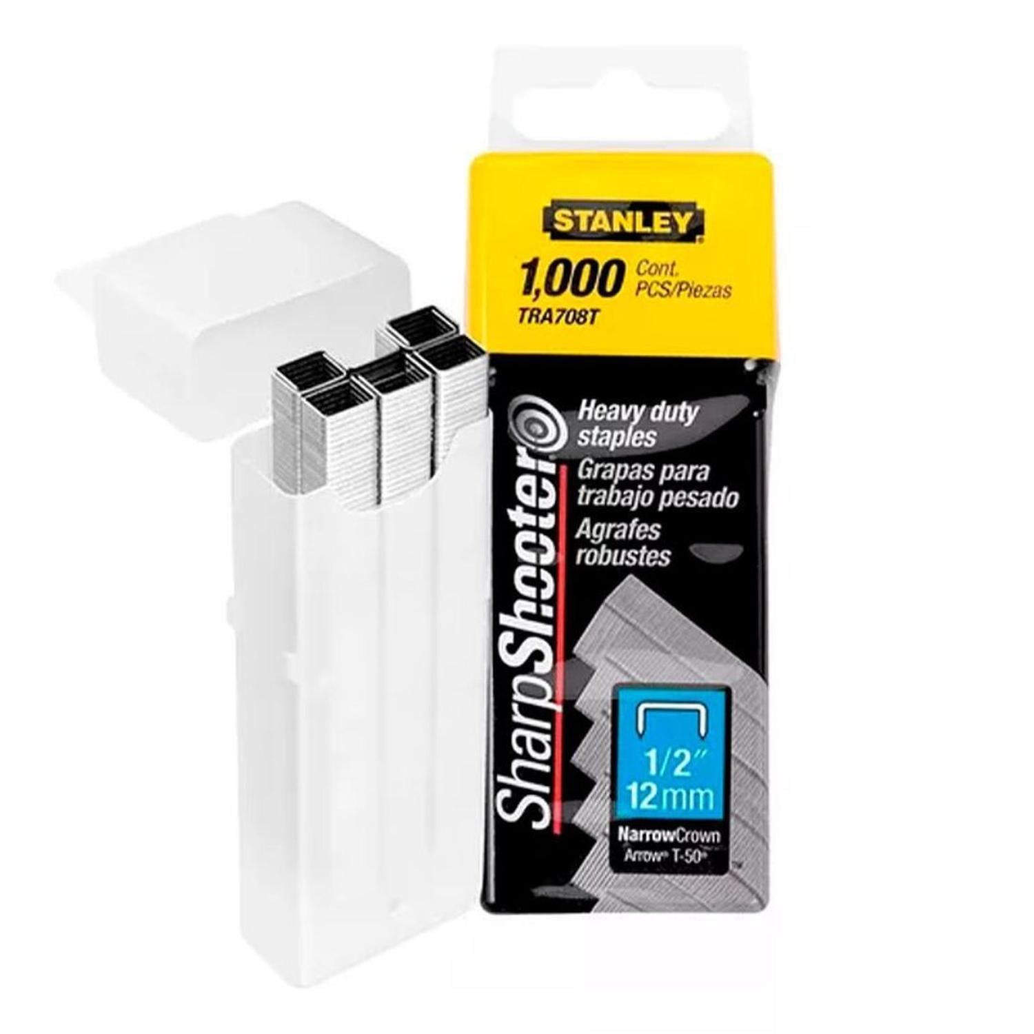 Grapas Para Trabajo Pesado 1/2 1000un Stanley Tra708t Gris