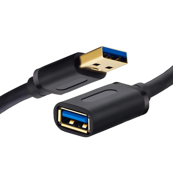 Cable de extensión USB 3.0, color marrón claro, 25 pies, tipo A, macho a hembra