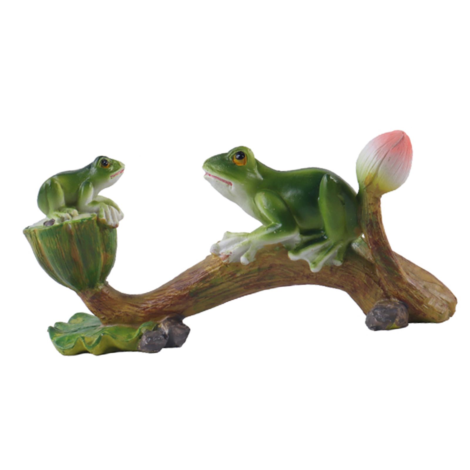 Ioensy - Estatua De Rana Para Jardín, Artesanía, Figura Decorativa Para Patio Trasero, Porche Exterior