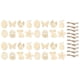 thumbnail image 5 of 60Pcs Adornos De Rebanadas De Madera Mezcladas Al Azar Colgante Colgante Para Pascua DIY, 5 of 5