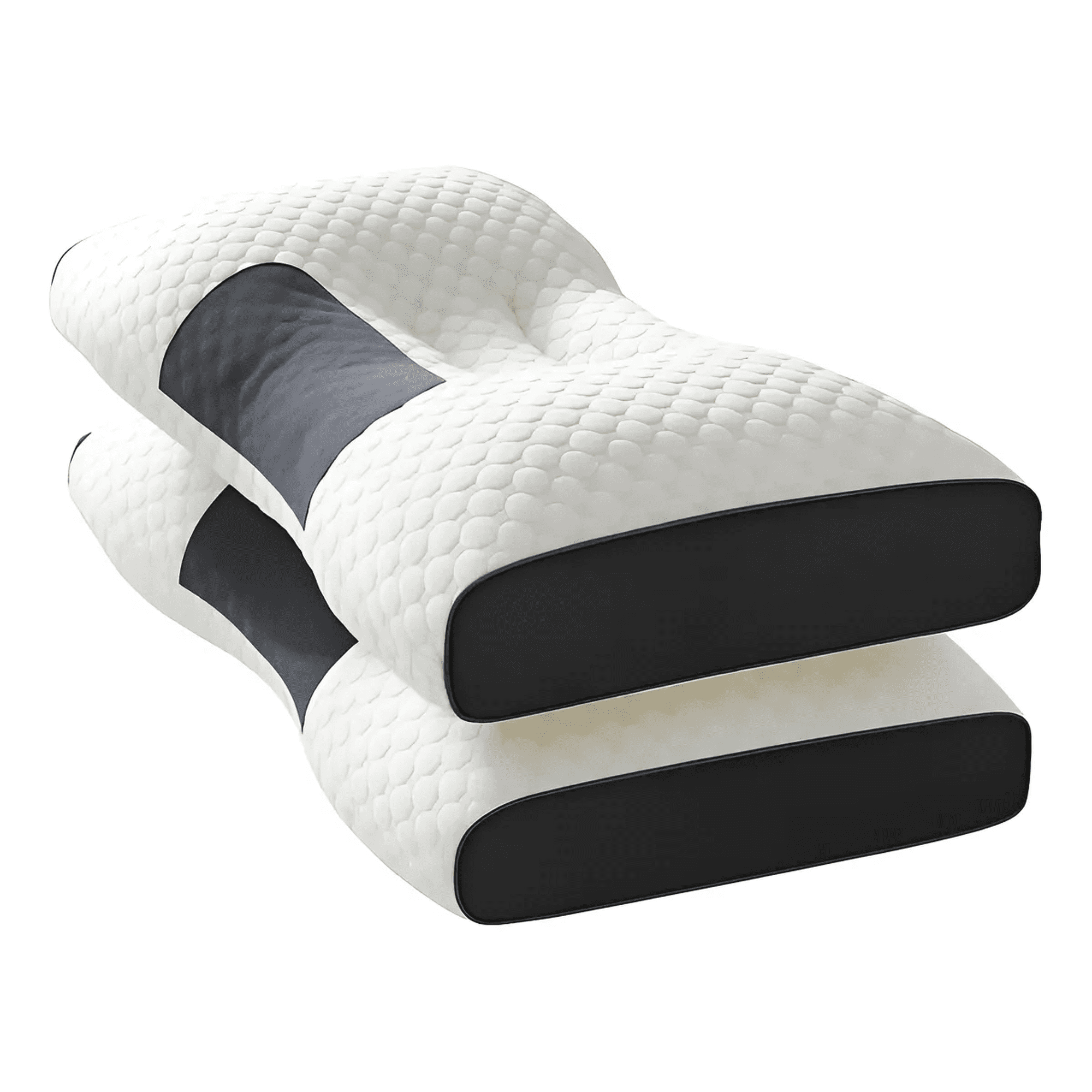 Pack X2 Almohada Belug Ergonómica Cervical Roro Con Memoria Algodón