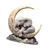 Magideal - Elefante Durmiendo En La Luna, Regalo Artístico Para Mesa De Restaurante, Estante De Cocina