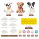 thumbnail image 2 of Adorno para pastel ZXSWEET de perritos de arcilla con estrellas, nubes y bolas, 2 of 7