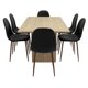 thumbnail image 3 of Juego De Comedor 6 Sillas Sin Brazo  Rovere - Negro, 3 of 8