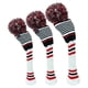 thumbnail image 5 of 3x Fundas Para La Cabeza Durable Cuello Largo Golf Wood Headcover Tejido A Rayas, 5 of 5