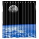 thumbnail image 1 of Cortina de ducha con diseño de satélite natural de la Tierra, juego de cortinas de baño con ganchos, tamaño 66 x 72 pulgadas, 1 of 3