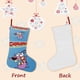 thumbnail image 3 of Coraje el Perro Cobarde Tema: Calcetines de Navidad, fino lino blanco para colgar en escaleras y chimenea, decoración navideña para el hogar, regalo de Navidad.54cm×38cm, 3 of 5