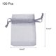 thumbnail image 2 of Uxcell 100pcs Bolsas de Organza 2x3 Pulgadas Bolsas de Favor con Cordón Bolsa de Malla Transparente para Regalo Joyería Boda Fiesta Blanco Gris 2 pulgadas x 3 pulgadas, 2 of 7