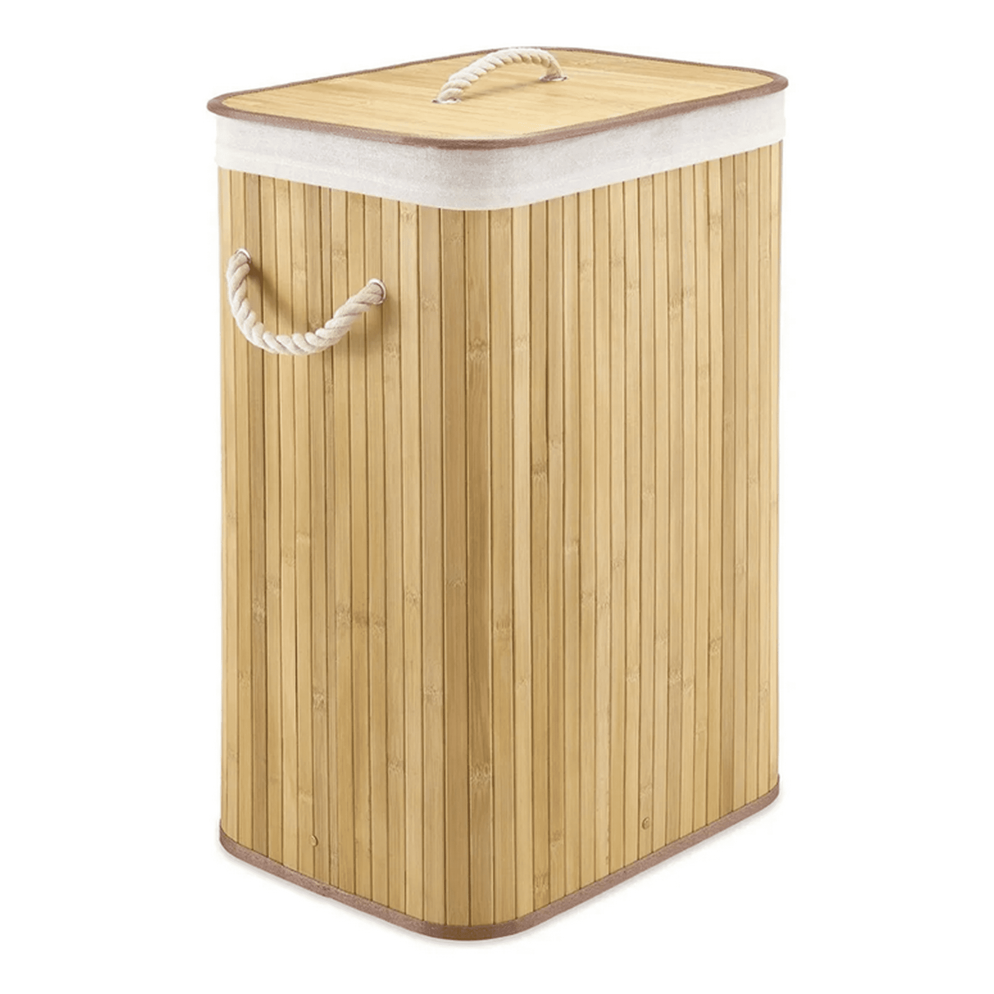 Genérico - Cesta Ropa Sucia Rectangular Bambú Color Madera