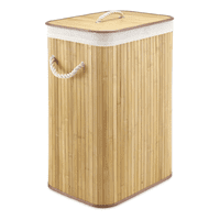 Genérico - Cesta Ropa Sucia Rectangular Bambú Color Madera