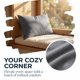 thumbnail image 5 of REGALWOVEN Paquete de 2 Fundas de Almohada de Algodón, Fundas de Almohada Suaves con Cierre Tipo Sobre, Unisex, Resistentes a las Arrugas, Ropa de Cama Duradera Verde Oscuro - Gris Queen, 5 of 5