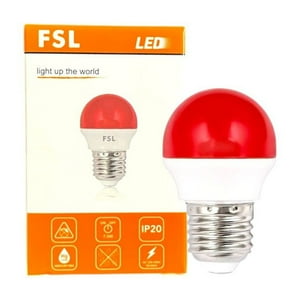 Pack X10 Guirnalda Led Decorativa G45 2W/E27 Color Roja -Fsl