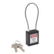 thumbnail image 3 of Cerradura de aislamiento de bloqueo de candado de seguridad de cable de acero inoxidable, 7 colores negro, 3 of 3