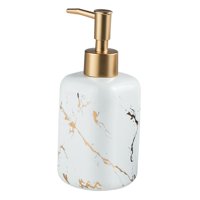 Magideal - Dispensador De Jabón Con Diseño De Mármol, Botella De Loción, Gel De Ducha Decorativo, Botella De Champú, Bomba Moderna De 300Ml Para Baño, Cocina, En , Blanco