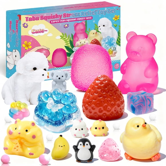 Kit De Squishies De 15 Piezas Juguetes Antiestrés