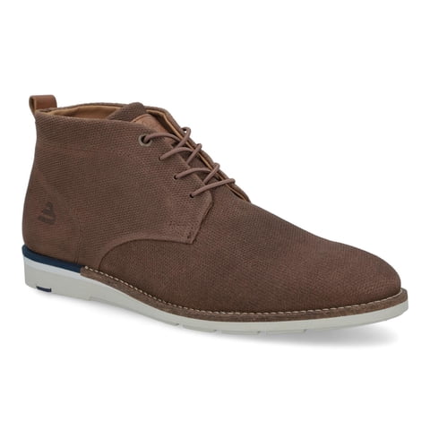 Bullboxer Botines Hombre Cuero Cordones Elasticados Varos-6-76 Marron Claro 40