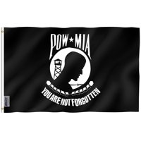 Bandera Anley Pow Mia Fly Breeze, 90 X 150 Cm, Poliéster, 3 X 5 Pies