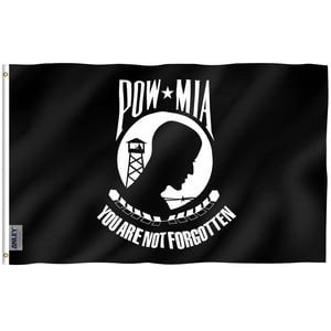 Bandera Anley Pow Mia Fly Breeze, 90 X 150 Cm, Poliéster, 3 X 5 Pies