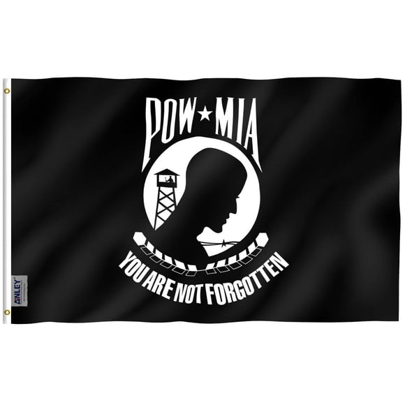 Bandera Anley POW MIA Fly Breeze, 90 x 150 cm, poliéster, 3 x 5 pies