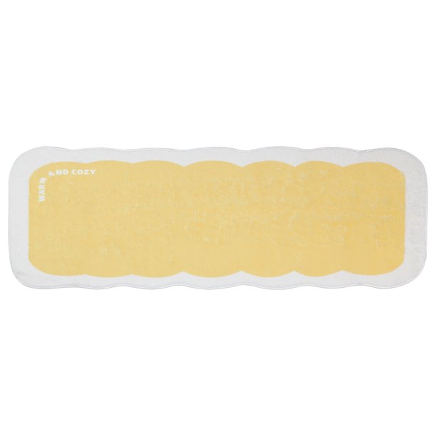 REGALWOVEN Alfombra de Cocina Boho, Pasillo Antideslizante Lavable a Máquina para Pasillo al Lado de la Cama, Suave Alfombra de Piso de Lana Sintética Amarilla 47" x 16"