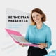 thumbnail image 3 of Carpeta de 3 anillas Enday Pink de 3 pulgadas con tapa transparente y bolsillos, 3 of 8