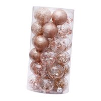 Bothyi - 24X Decoraciones Para Árboles De Navidad Bolas De Navidad Adornos Para Vacaciones Boda Patio Champán Dorado