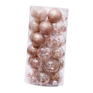 Bothyi - 24X Decoraciones Para Árboles De Navidad Bolas De Navidad Adornos Para Vacaciones Boda Patio Champán Dorado