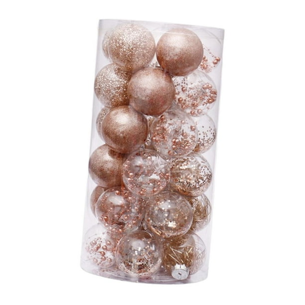 24x Decoraciones Para árboles De Navidad Bolas De Navidad Adornos Para Vacaciones Boda Patio Champán Dorado