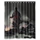 thumbnail image 1 of Cortina de ducha con imagen de Godzilla, juego de cortinas de baño con ganchos, tamaño 60 x 72 pulgadas, 1 of 3