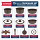 thumbnail image 2 of Juego de utensilios de cocina Bakken- Swiss Kitchen antiadherente de granito, 15 piezas, 2 of 8