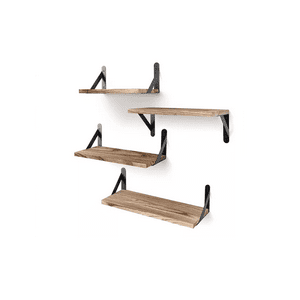Genérico - Repisas Flotantes De Madera Multipropósito Kit 4 Café