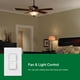 thumbnail image 3 of Control de ventilador y atenuador de luz Lutron MACL-LFQ-WH, color blanco, 3 of 8