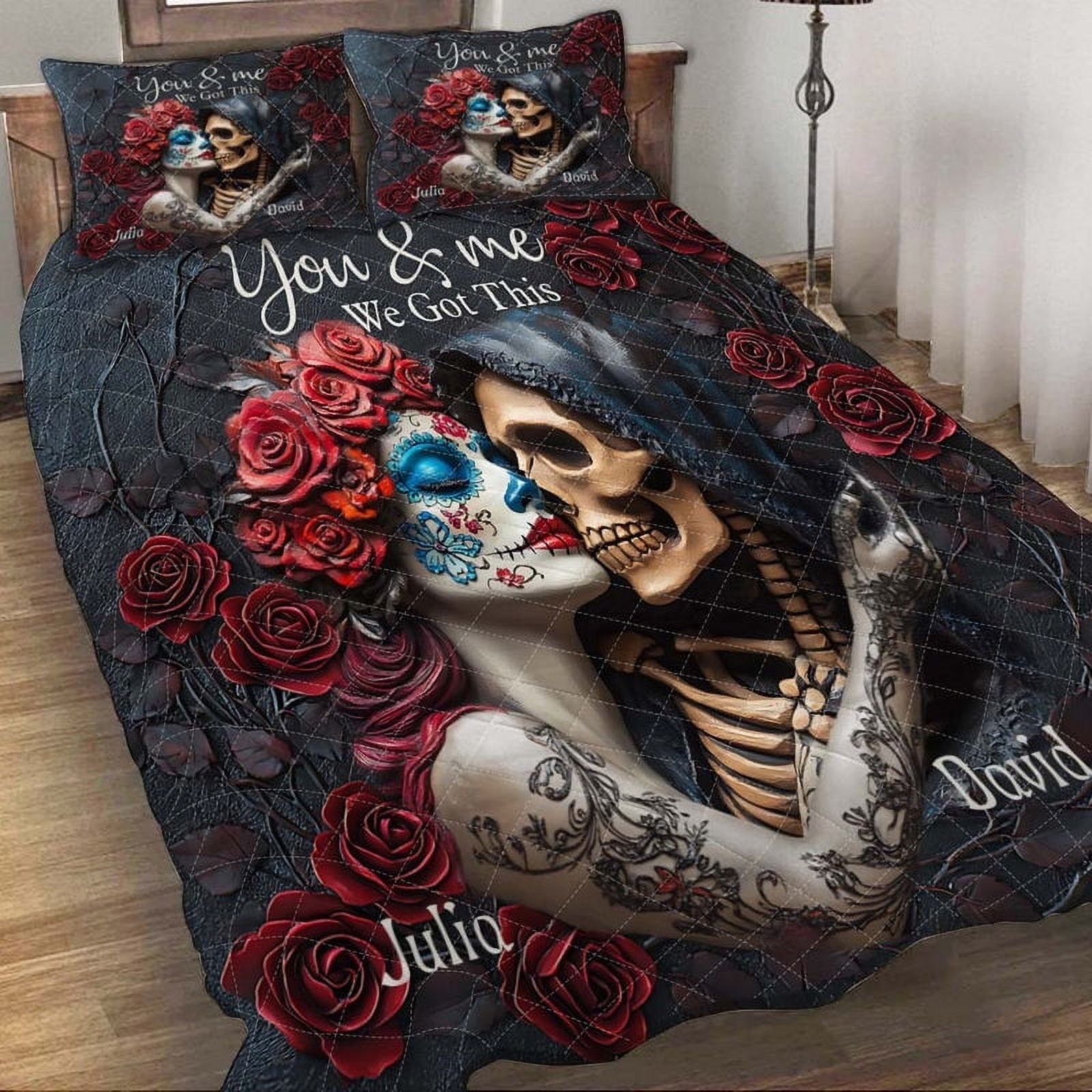 Milsleep - You & Me We Got This - Juego De Edredón Calavera Personalizado