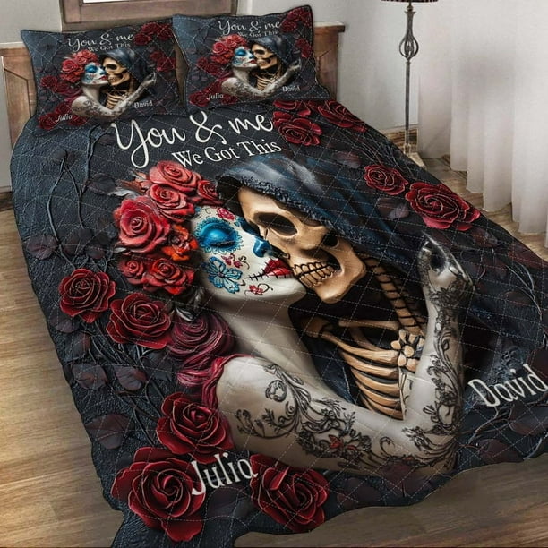 Juego De Edredón Tú Y Yo Podemos Con Esto Calavera Personalizado