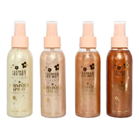 Flower Secret - Pack 4 Spray Iluminador Para Cuerpo Rostro 120Ml Nude
