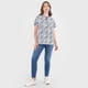 thumbnail image 4 of Polera Mujer Escote Cut Out Piping Navy Print Corona, 4 of 5