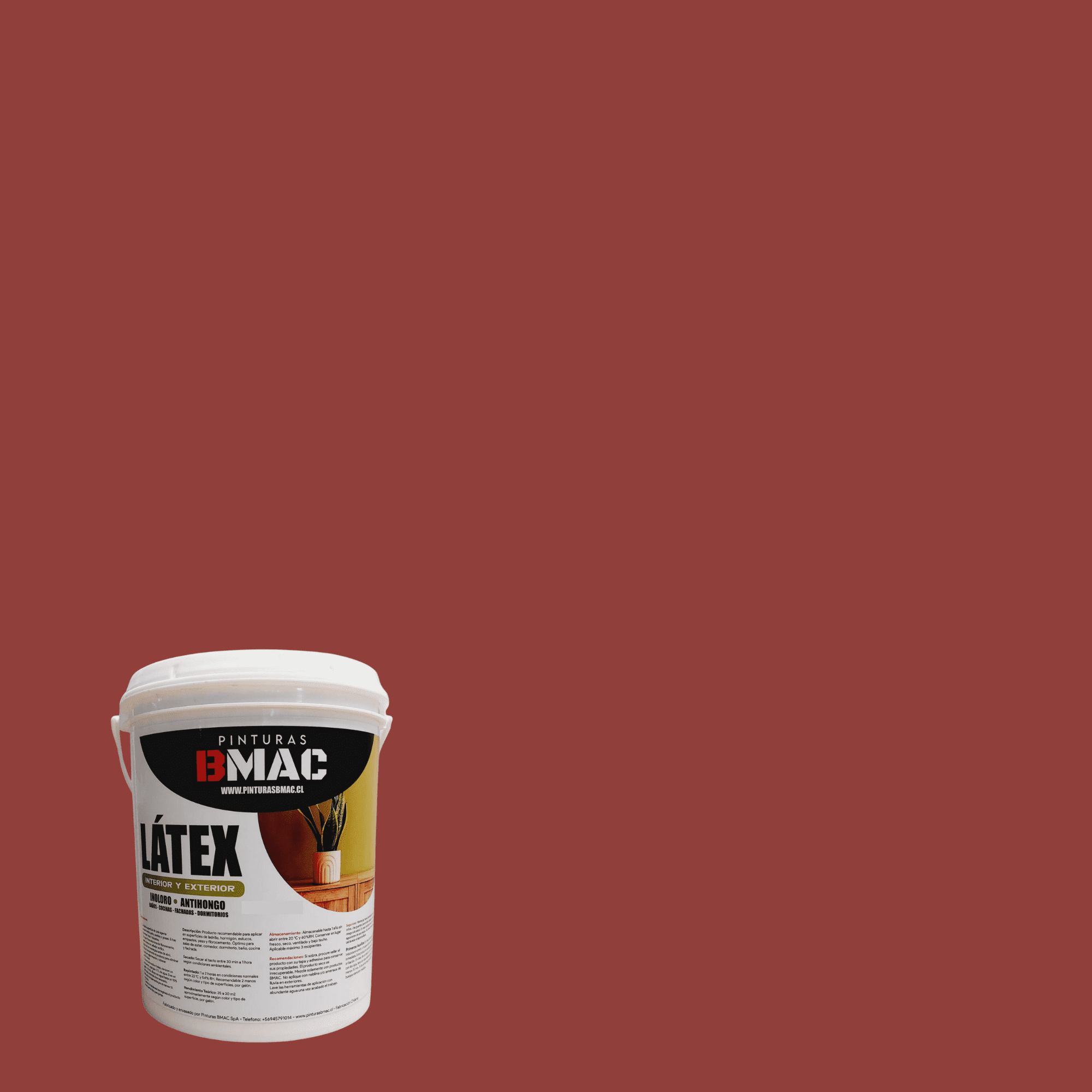 Bmac - Latex Acrilico Rojo Colonial Galon