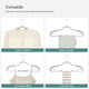 thumbnail image 4 of Perchas de ropa SONGMICS, paquete de 100 unidades, de plástico, color gris claro, 4 of 7