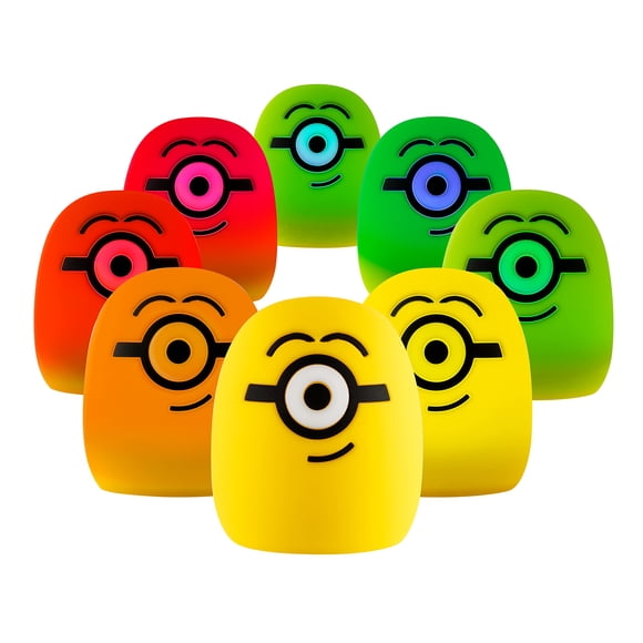 Luz LED nocturna Minions que cambia de color, Squishy Rise of Gru
