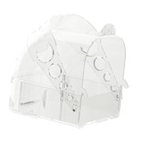 Magideal - Caja De Baño Para Pájaros Para Mascotas, Colgante Con Cajón Inferior, Cuenco De Agua, Bandeja De Comida Para Ducha De Pájaros, Cacatúa, Pinzón Canario