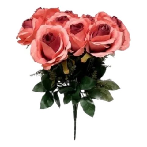 Genérico - Ramo Floral Decorativo Artificial Rosas Apertura Jhn