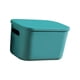 thumbnail image 2 of Caja de almacenamiento para el hogar, caja de almacenamiento con tapa decorativa, organizador de guardarropa, estante de armario, contenedor organizad 18x26x16cm Verde, 2 of 5