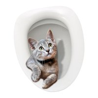 Magideal - Calcomanías Adhesivas Para Tapa De Asiento De Inodoro De Gato, Calcomanías Lindas Para Tapa De Asiento De Inodoro De Gato, Calcomanías Divertidas Para L