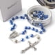 thumbnail image 4 of Collar Rosario HanlinCC con cuentas de perla de vidrio de 6 mm azul, 4 of 9